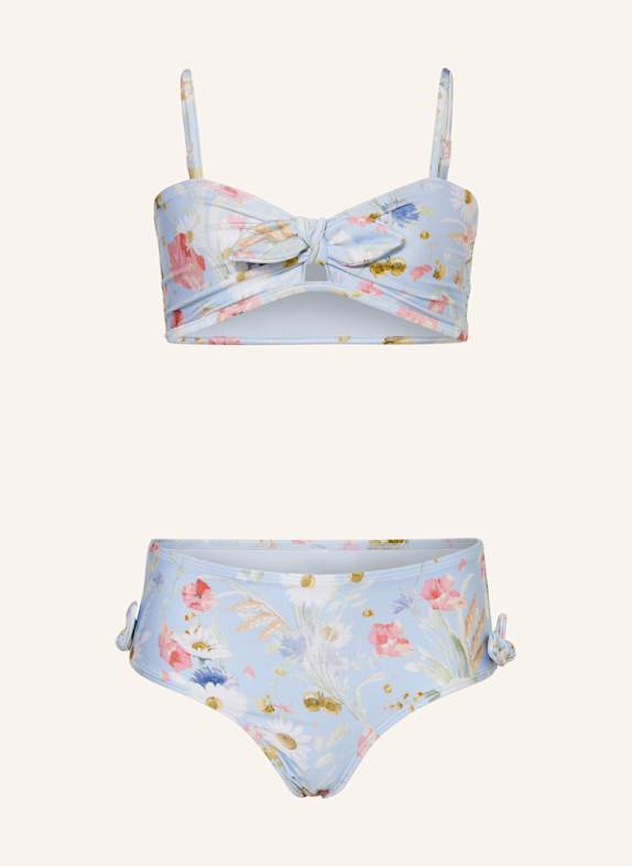 ZIMMERMANN Bustier-Bikini LUCKY HELLBLAU/ WEISS/ HELLROT
