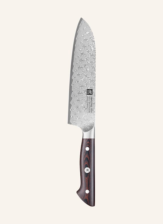 ZWILLING Santoku-Messer TANREI DUNKELBRAUN/ SILBER