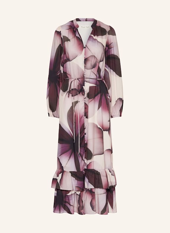 Phase Eight Kleid CLARRA mit Volants CREME/ HELLLILA/ DUNKELLILA