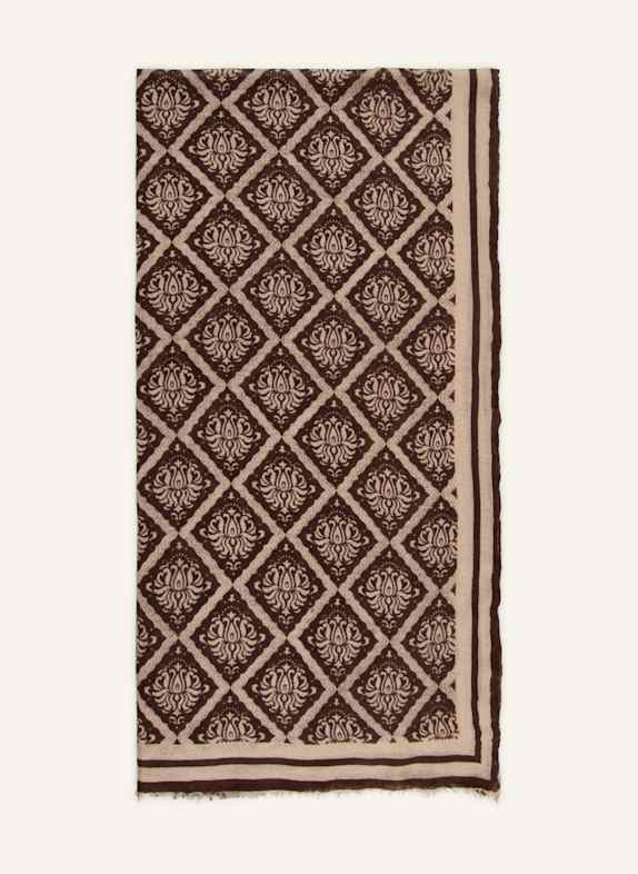 Mouleta Cashmere-Schal HELLBRAUN/ DUNKELBRAUN