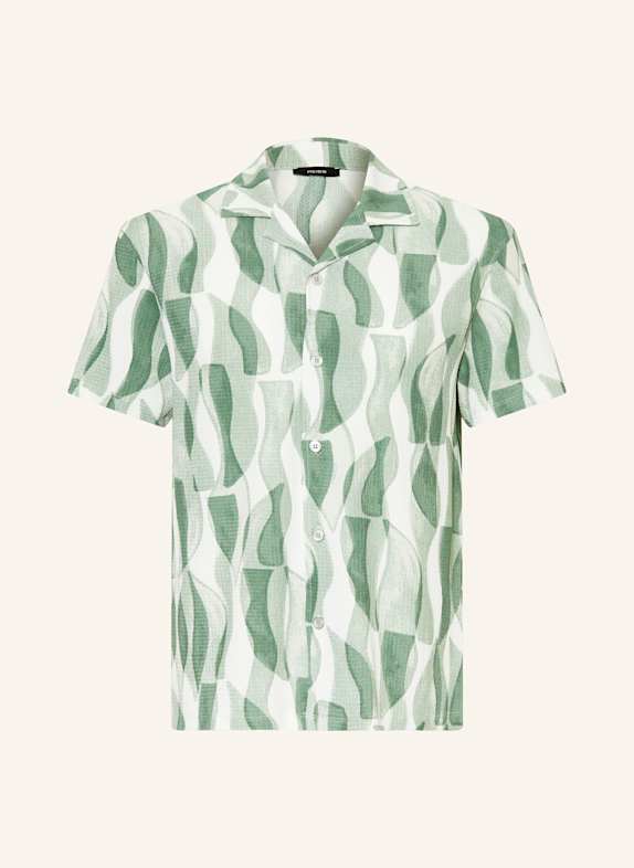 REISS Resorthemd Comfort Fit DUNKELGRÜN/ HELLGRAU