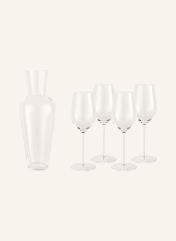 RIEDEL 4er-Set Weingläser VERITAS RIESLING mit Dekanter WEISS
