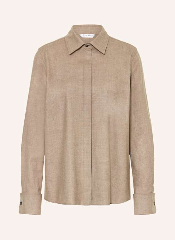 Max Mara Hemdbluse TEBAIDE aus Cashmere BEIGE
