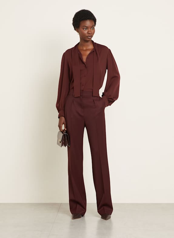 Max Mara Schluppenbluse MELANIA aus Seide DUNKELROT