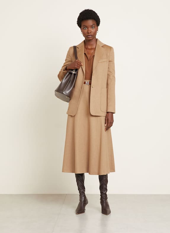 Max Mara Strickrock GENEVE aus Kamelhaar CAMEL