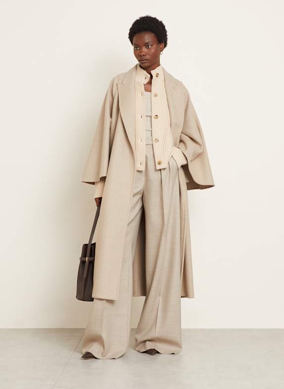 Max Mara Mantel GANGE mit Kamelhaar CREME