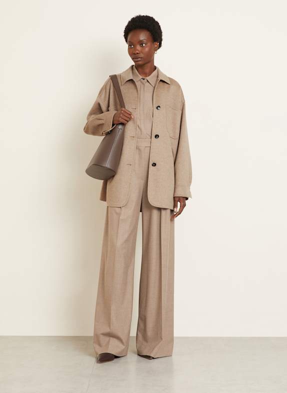 Max Mara Cabanjacke PANNO aus Cashmere BEIGE