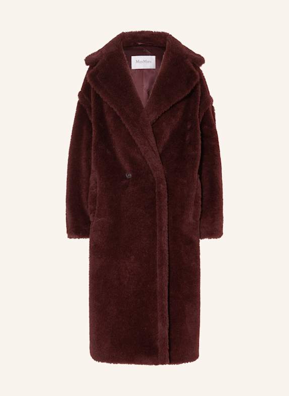 Max Mara Teddyfell-Mantel TEDGIRL mit Alpaka DUNKELROT