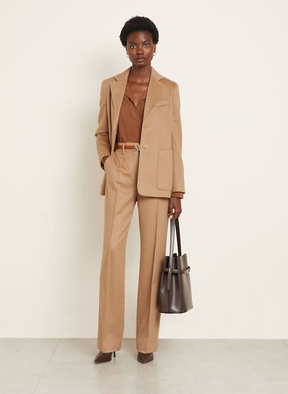 Max Mara Kamelhaar-Hose CARBONE CAMEL