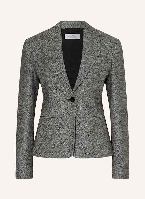 Max Mara Blazer SALMONE mit Seide SCHWARZ/ WEISS