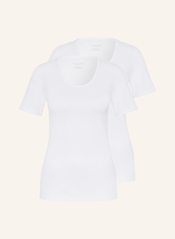 FALKE 2er-Pack T-Shirts DAILY COMFORT WEISS