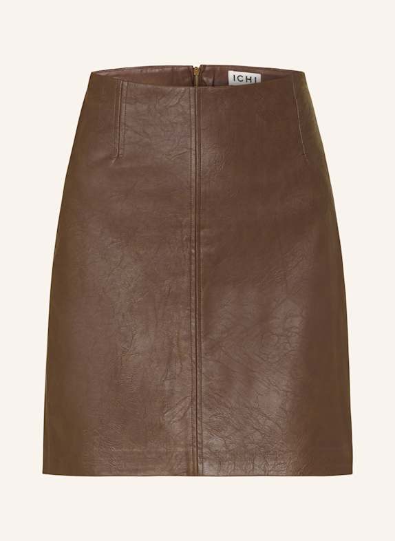 ICHI Rock IHKILAVI in Lederoptik DUNKELBRAUN