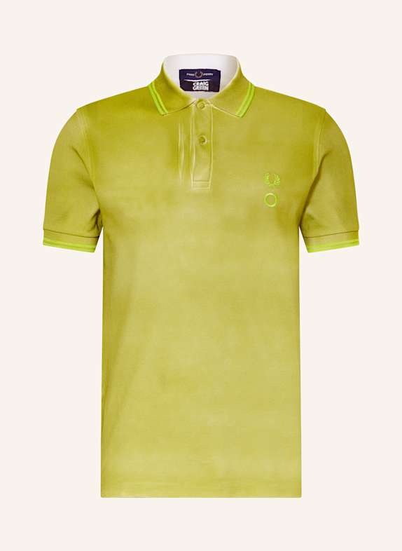 FRED PERRY Koszulka polo z piki regular fit JASNOZIELONY