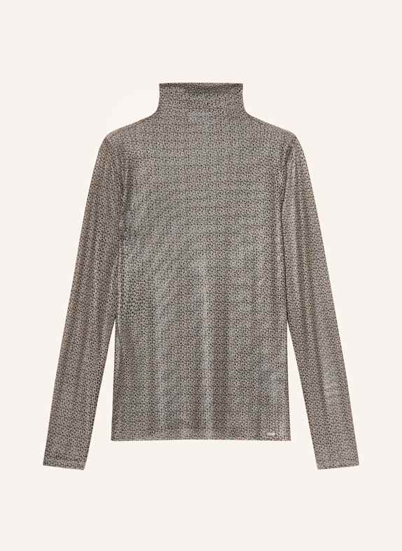 CINQUE Longsleeve CIMIA aus Mesh BRAUN/ SCHWARZ