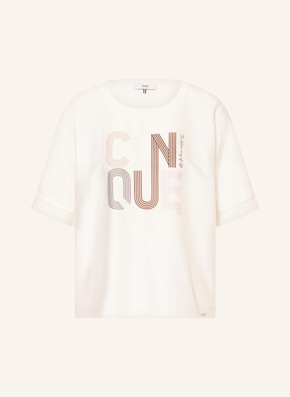 CINQUE T-Shirt CILIDO im Materialmix WEISS