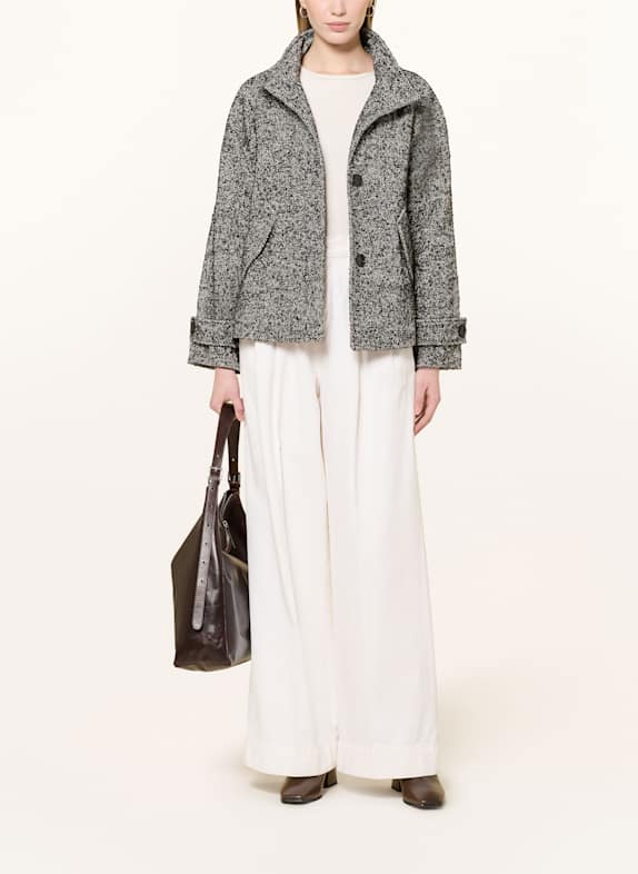 CINQUE Bouclé-Jacke CIJOLINO SCHWARZ / WEISS