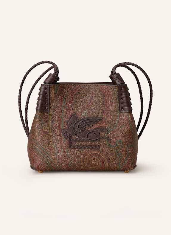 ETRO Torba na ramię LIBRA ARNICA XS CIEMNOBRĄZOWY/ CIEMNOCZERWONY