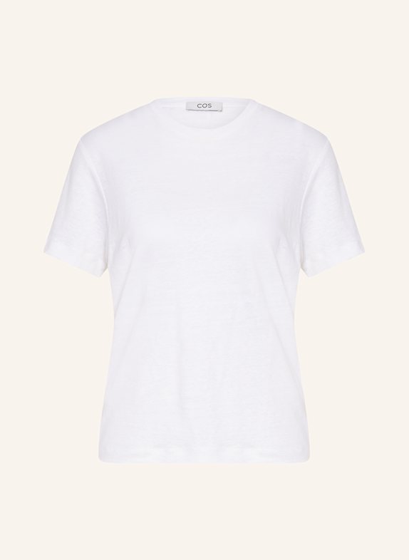COS T-Shirt aus Leinen WEISS