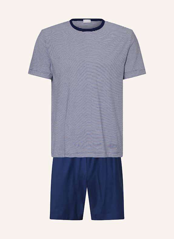mey Shorty-Schlafanzug Serie COTE D´ AZUR STRIPES DUNKELBLAU/ WEISS