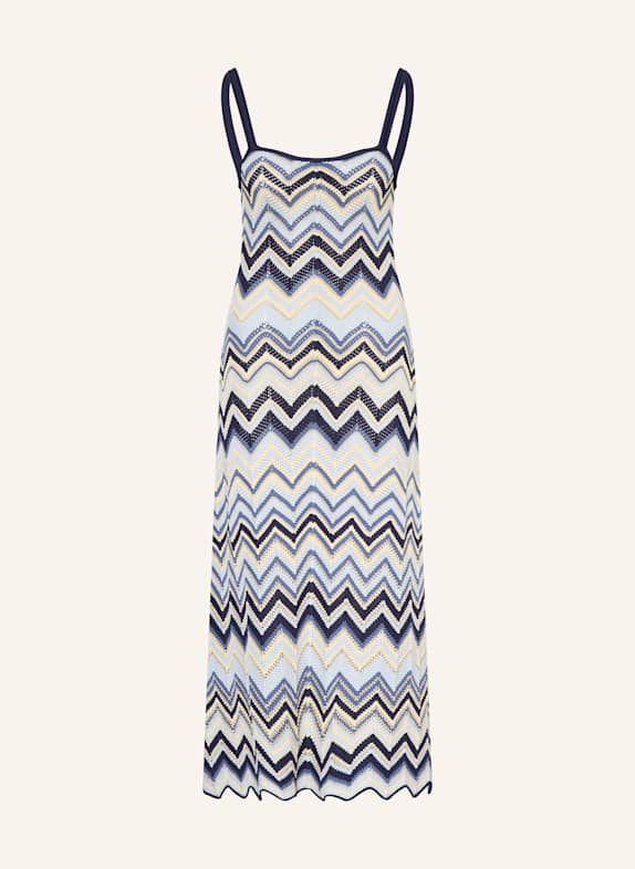 maje Strickkleid mit Glitzergarn BLAU/ HELLBLAU/ BLAUGRAU