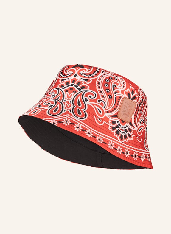 SANDRO Bucket-Hat ROT/ WEISS/ SCHWARZ