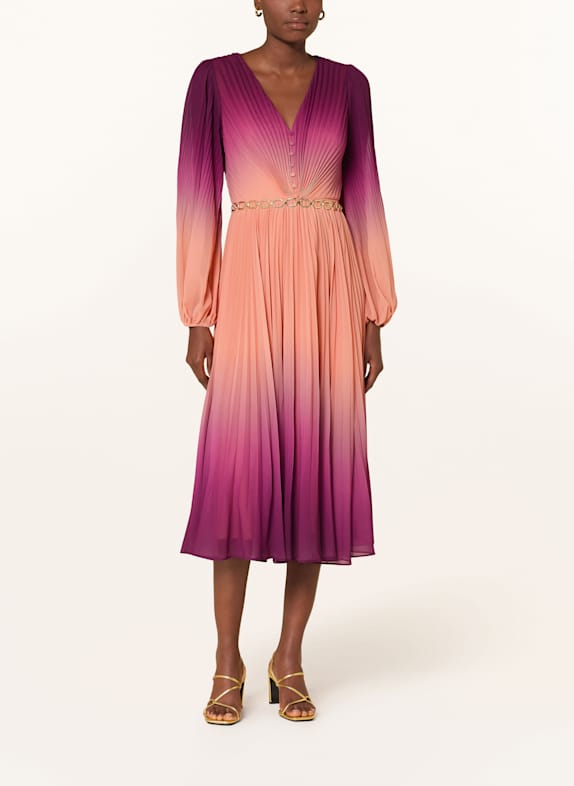 Phase Eight Plisseekleid MIRA LILA/ HELLORANGE