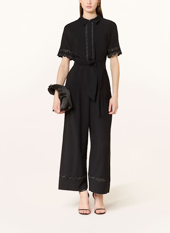 Phase Eight BLOOMFIELD jumpsuit with cut-outs BLACK