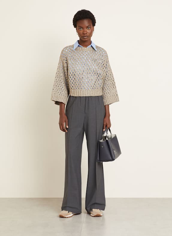 BRUNELLO CUCINELLI marlene broek GRIJS
