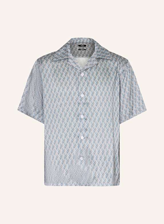 REISS Resorthemd RELIC Relaxed Fit aus Satin BLAU/ BLAUGRAU/ WEISS