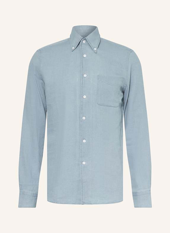 REISS Piqué-Hemd MINOA Regular Fit HELLBLAU