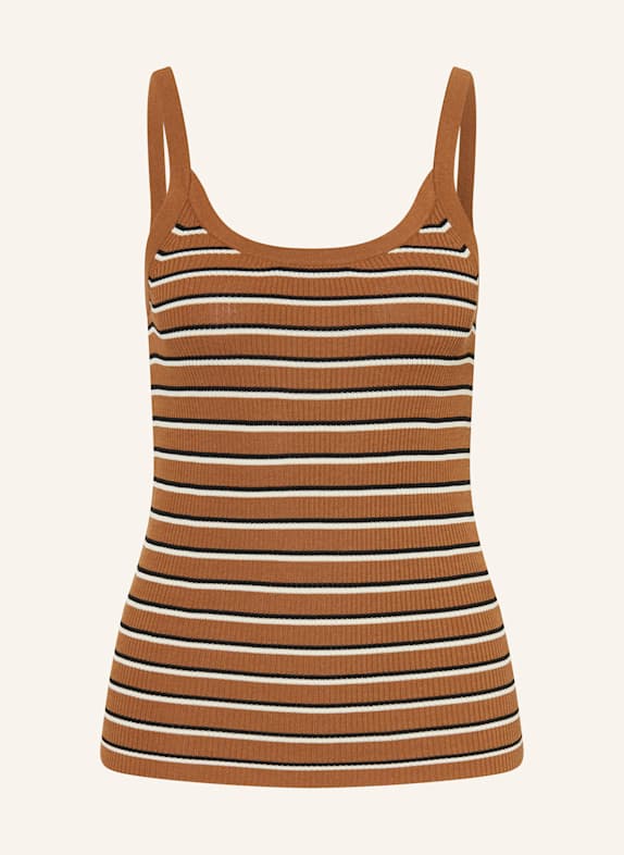 CLAUDIE PIERLOT Stricktop BRAUN/ SCHWARZ/ WEISS