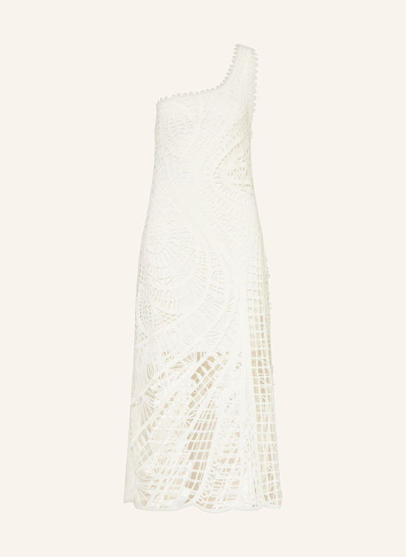 maje One-Shoulder-Kleid aus Spitze ECRU