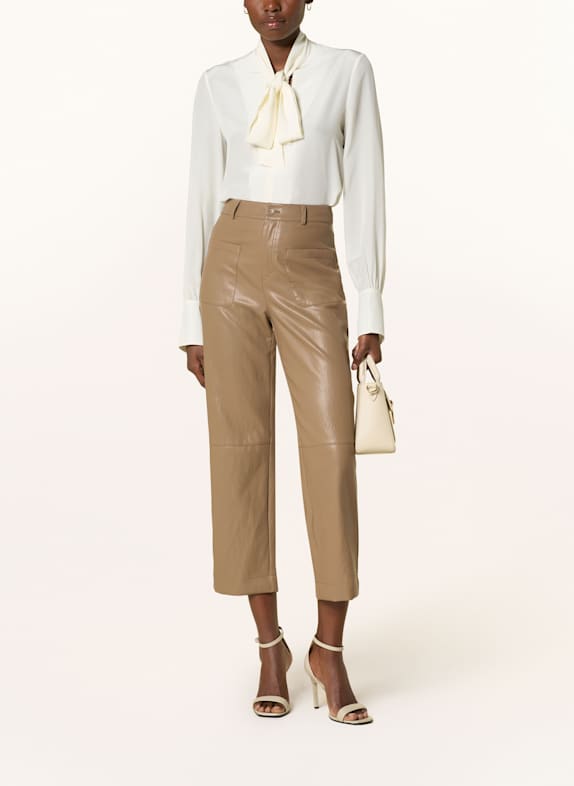 CATNOIR Broek in lederlook TAUPE