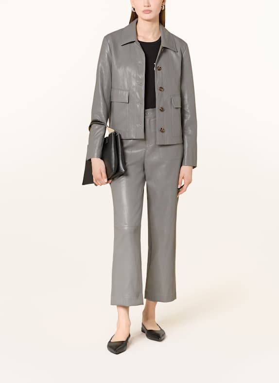 CATNOIR Broek in lederlook DONKERGRIJS