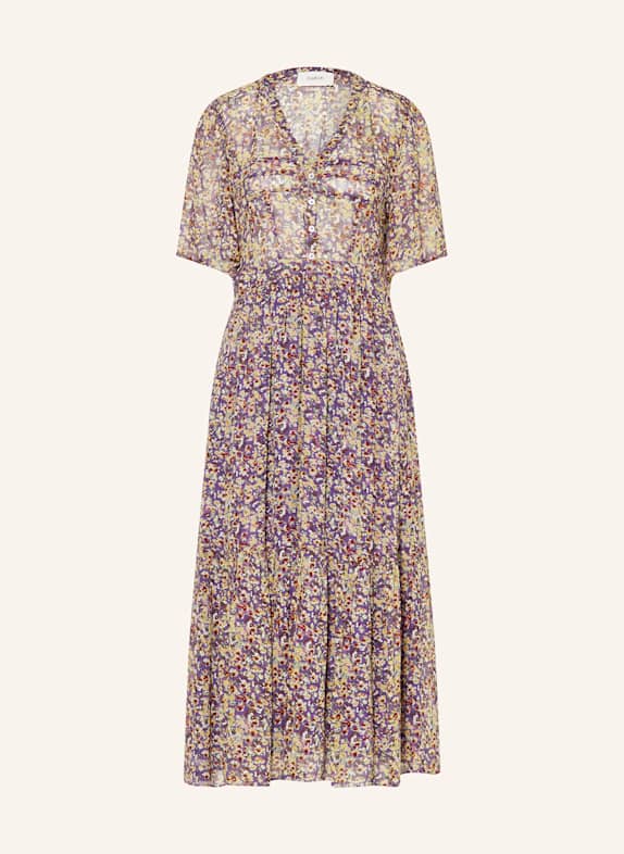 ba&sh Kleid LARIOL LILA/ HELLGELB/ COGNAC