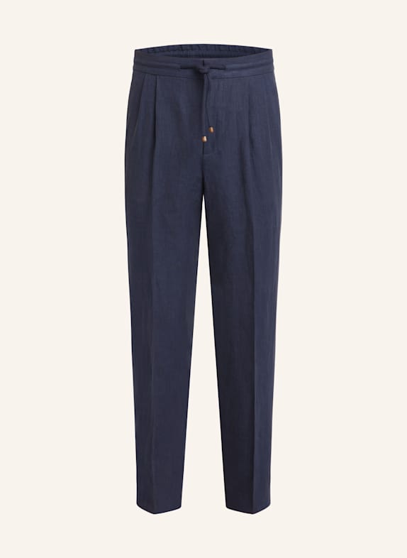 BRUNELLO CUCINELLI Anzughose Leisure Fit aus Leinen DUNKELBLAU