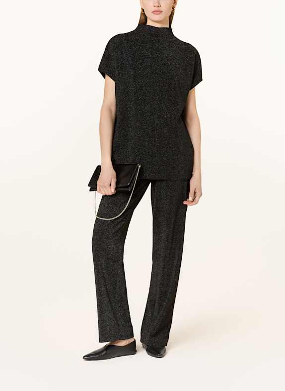 CATNOIR Blouse met glittergaren ZWART
