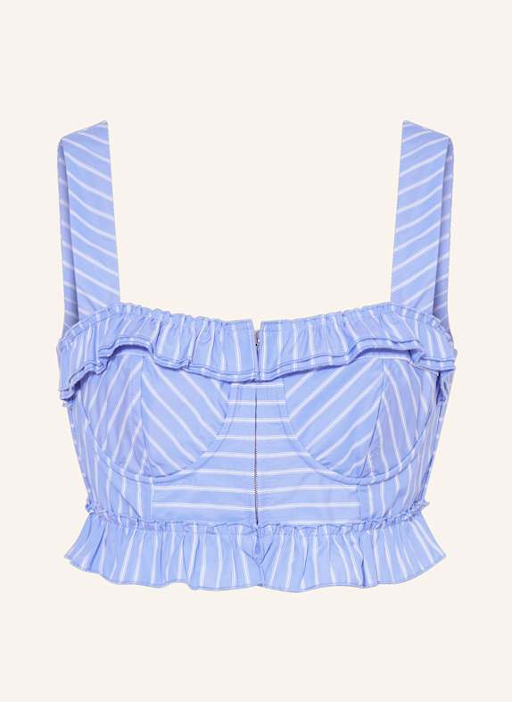 SANDRO Cropped-Top BLAU/ WEISS