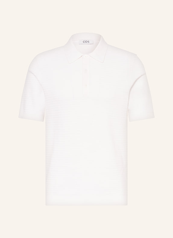 COS Strick-Poloshirt Regular Fit WEISS