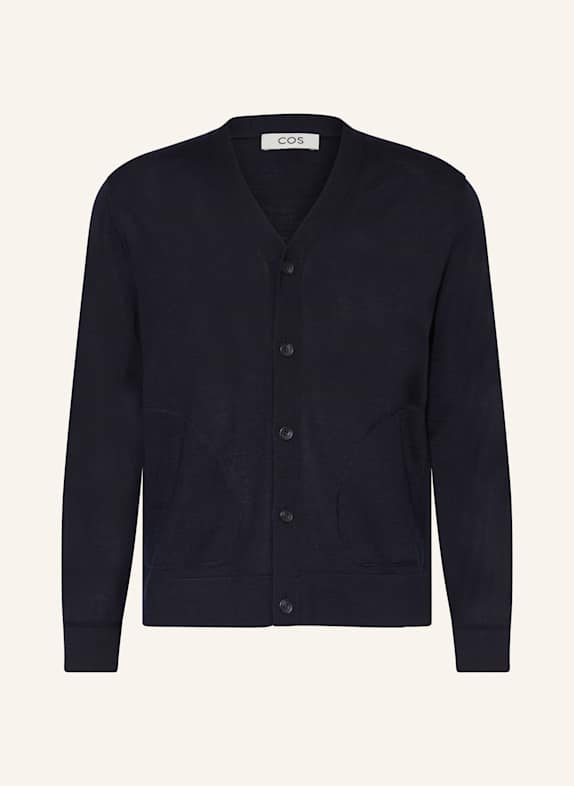COS Strickjacke aus Merinowolle DUNKELBLAU