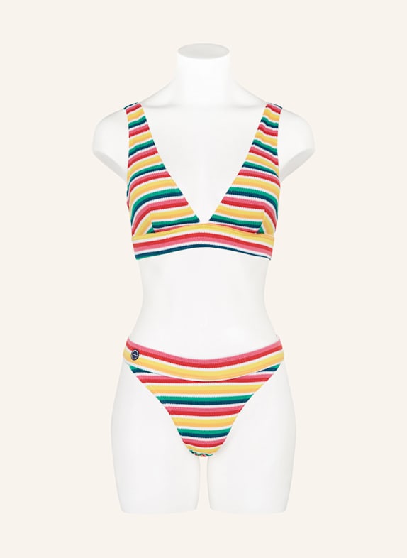 CAFÉ DU CYCLISTE Bralette bikiny OLIVIA ŽLUTÁ / ČERVENÁ / ZELENÁ