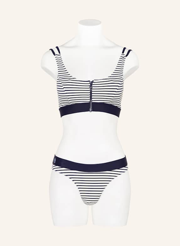 CAFÉ DU CYCLISTE Bustier bikiny ARIEL TMAVĚ MODRÁ / BÍLÁ