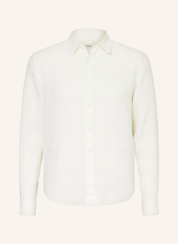 SANDRO Leinenhemd Regular Fit ECRU