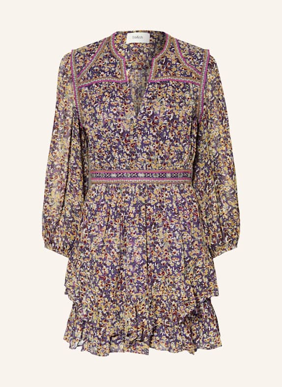 ba&sh Kleid LOLY LILA/ GRÜN/ DUNKELGELB
