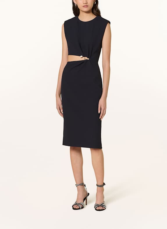 ba&sh Etuikleid IRIS mit Cut-outs und Schmucksteinen BLUE NIGHT BLUE