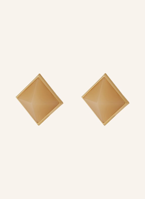 SAINT LAURENT Ohrringe GOLD/ HELLBRAUN