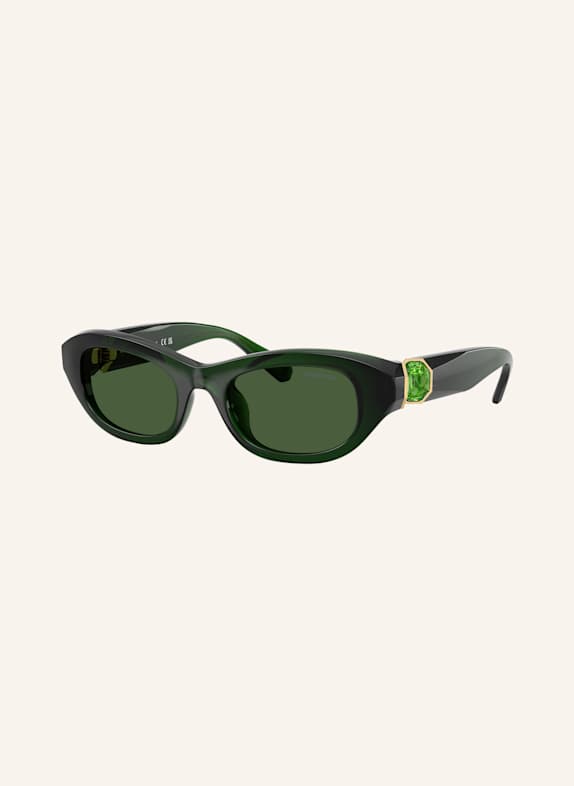 SWAROVSKI GARRETT LEIGHT tinted square-frame sunglasses Grey 108171 - GREEN/ GREEN