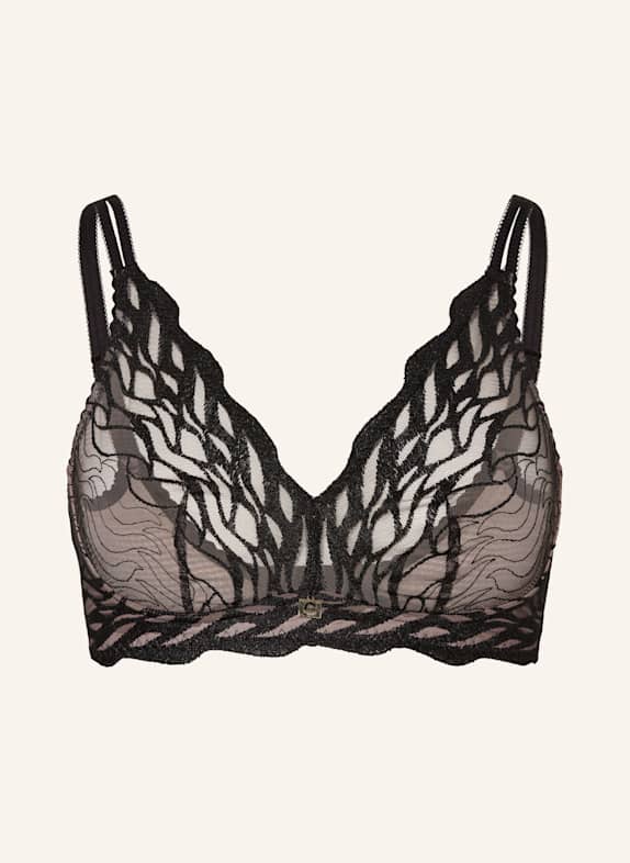 CHANTELLE T-shirt girocollo Marrone TAUPE/ BLACK