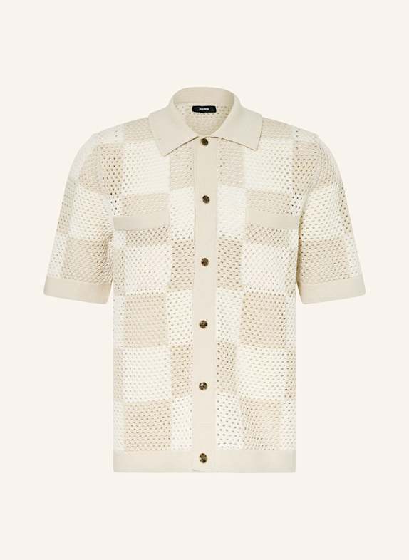 REISS Häkelhemd ALFRED Regular Fit BEIGE/ ECRU