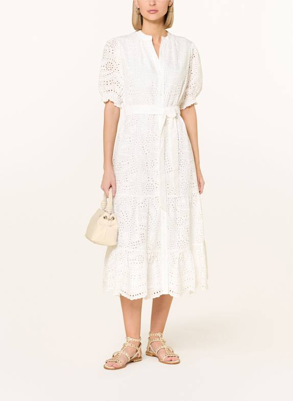 HOBBS Hemdblusenkleid ROSANNA aus Lochspitze WEISS